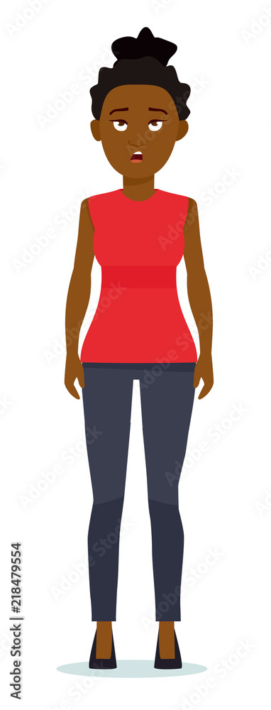 Are you kidding me Wtf isolated on a white background. Human facial  expression, body language. African american people. Vector cartoon flat  design illustration Stock Vector | Adobe Stock