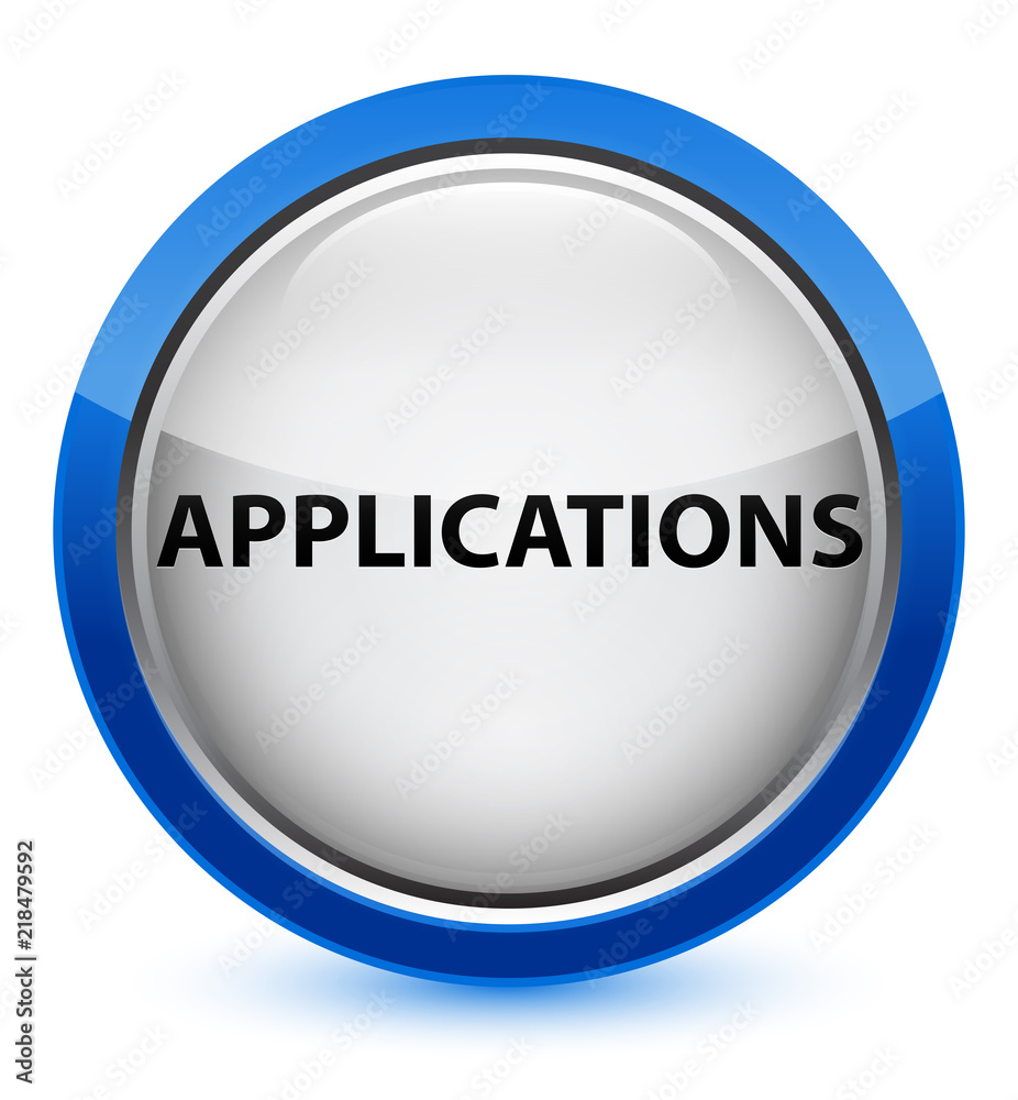 Applications crystal blue round button Applications crystal blue round button
