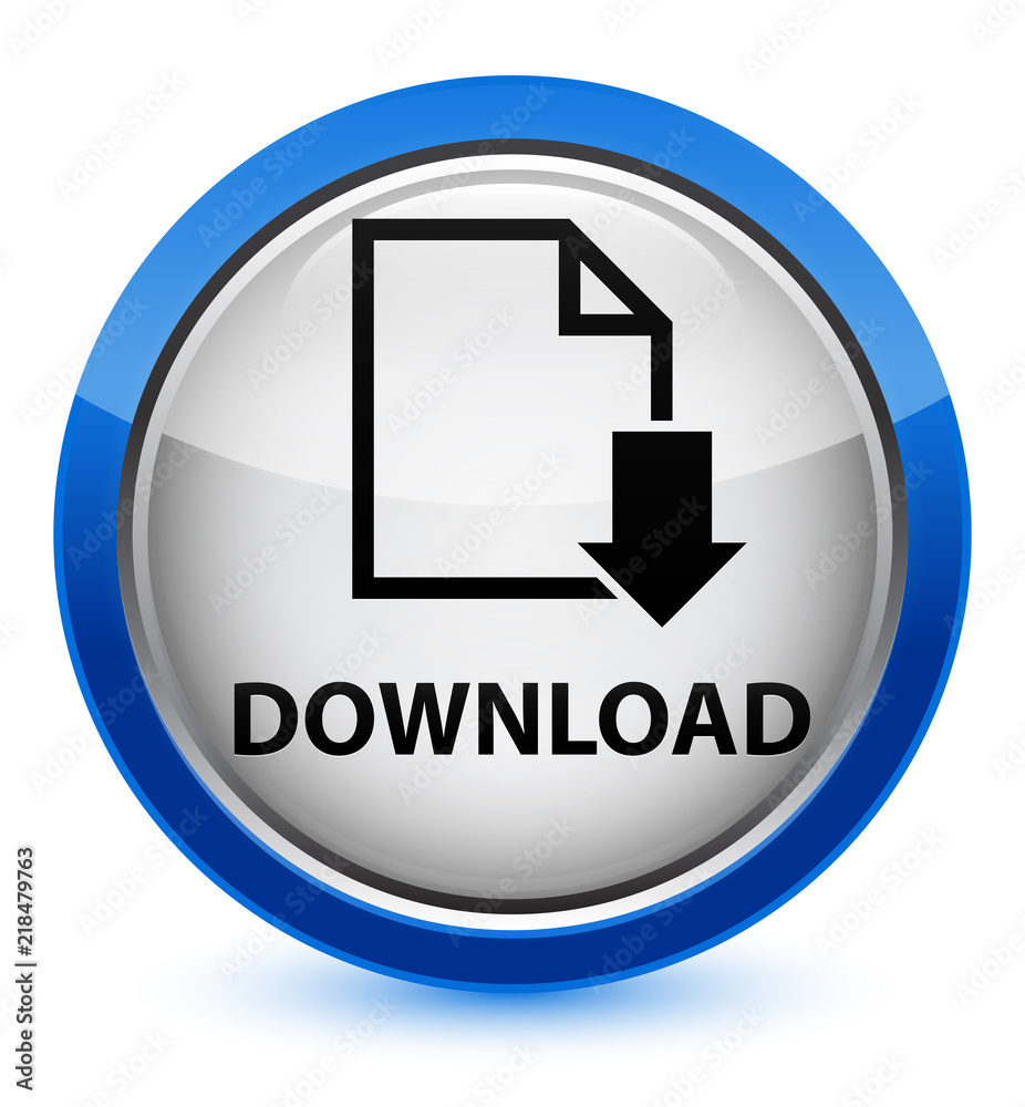 Download (document icon) crystal blue round button Download (document icon) crystal blue round button