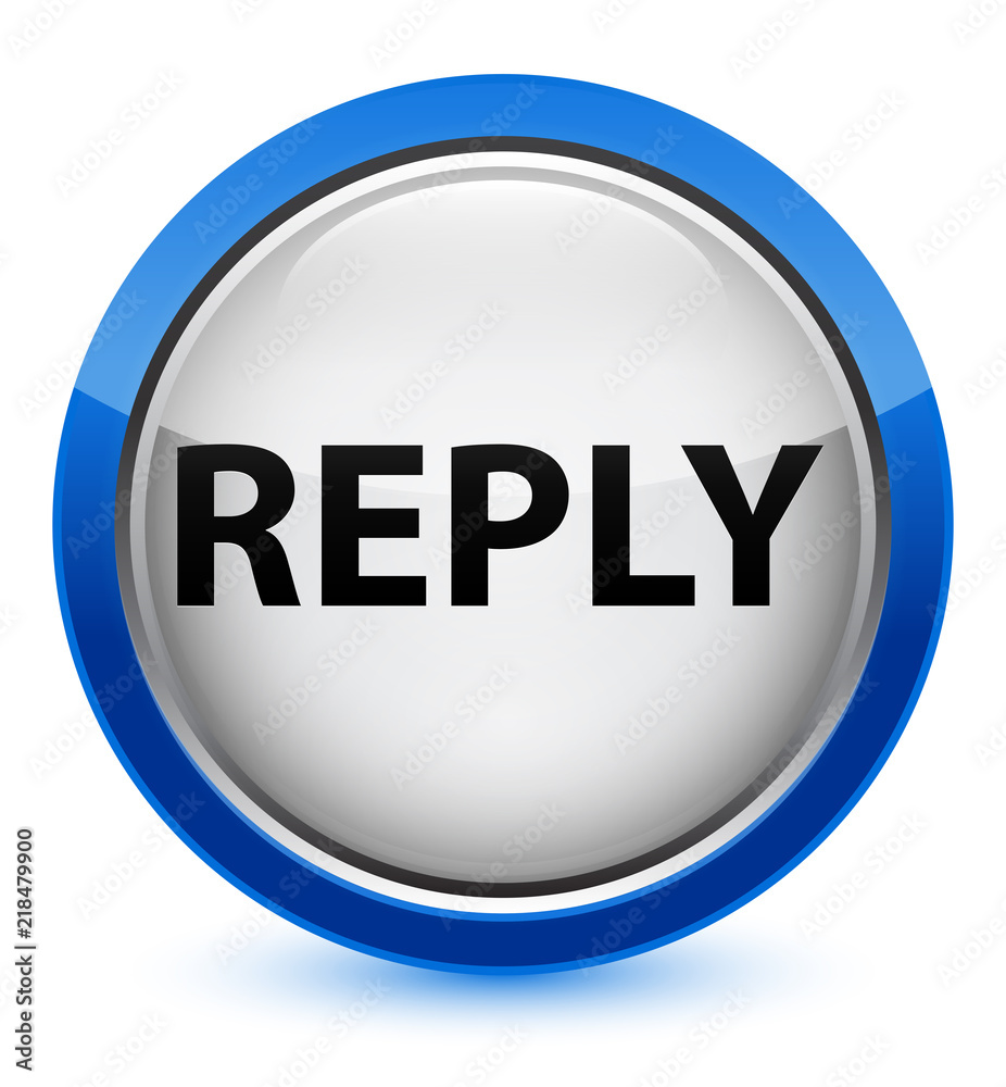Reply crystal blue round button Reply crystal blue round button