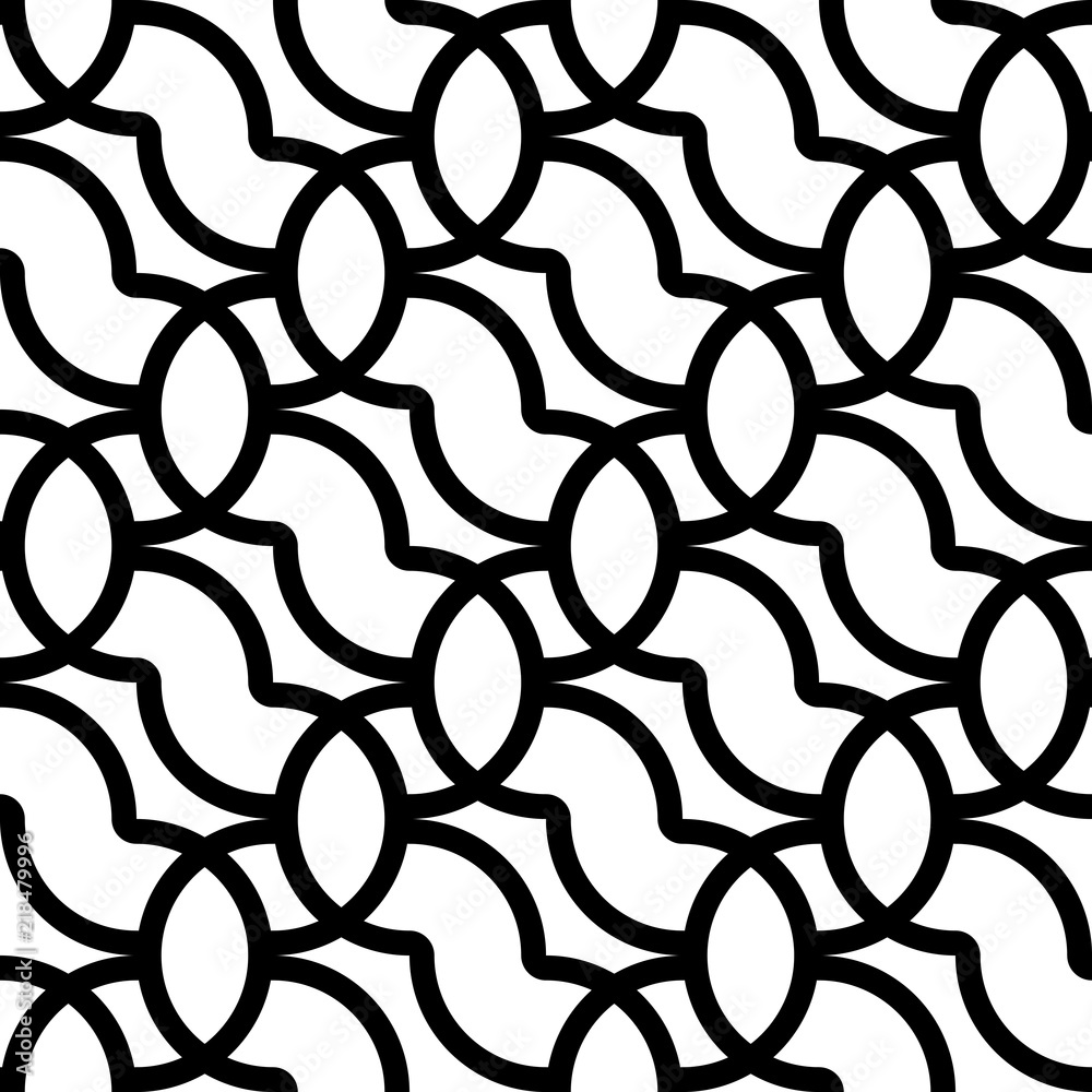Design seamless monochrome waving pattern Design seamless monochrome waving pattern