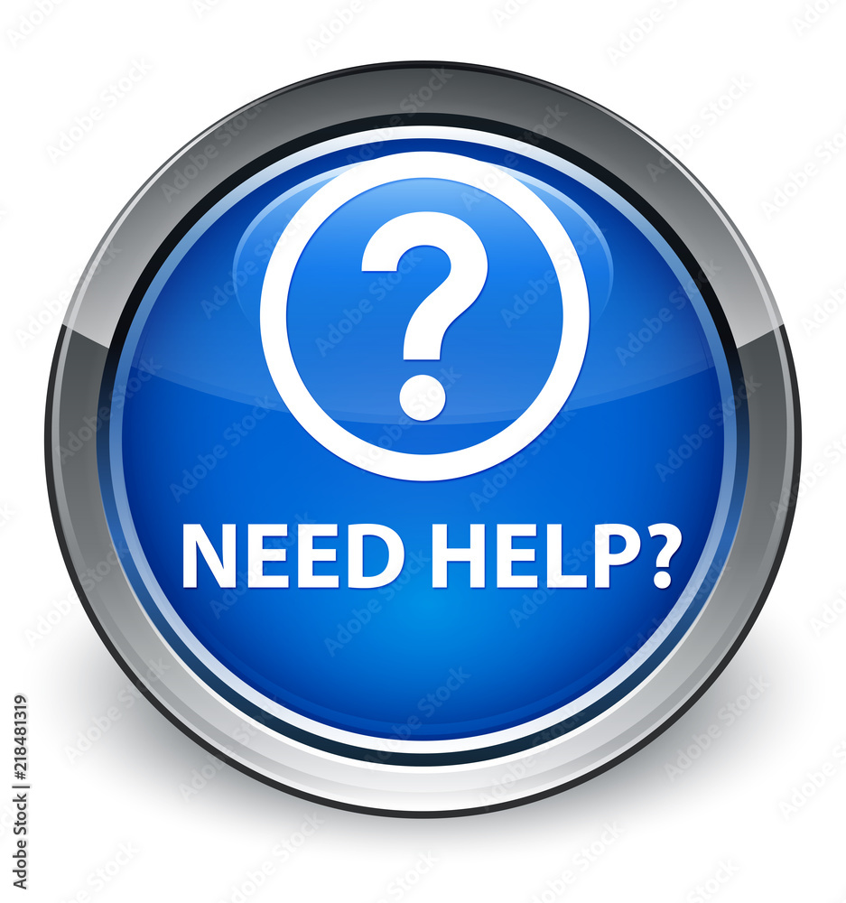 Need help (question icon) optimum blue round button Need help (question icon) optimum blue round button