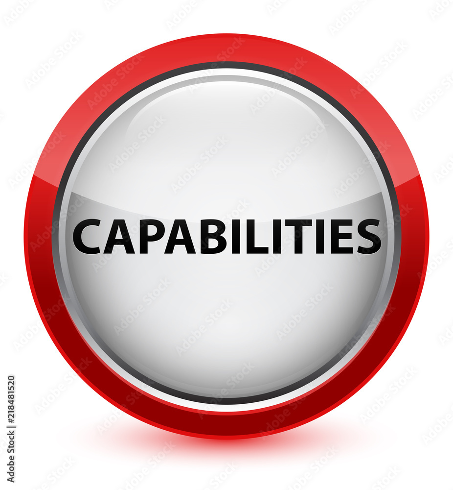 Capabilities crystal red round button Capabilities crystal red round button