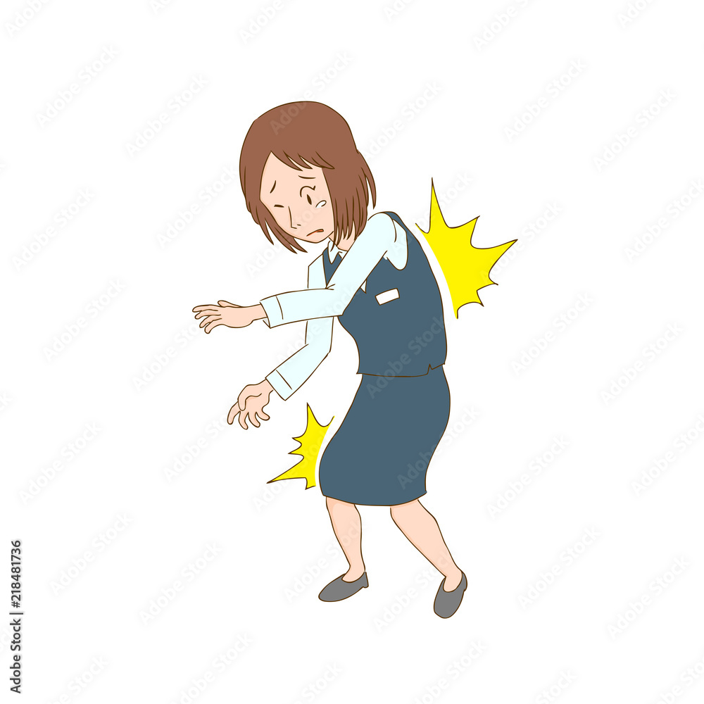 いじめ ハラスメント 女性 一人 イラスト Stock Vector Adobe Stock
