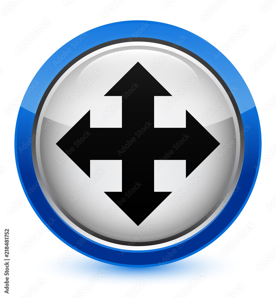 Move icon crystal blue round button Move icon crystal blue round button