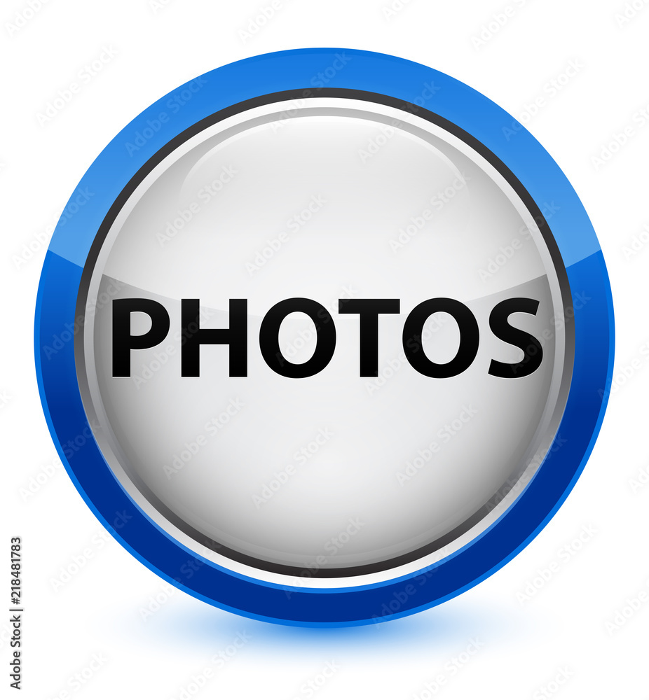 Photos crystal blue round button Photos crystal blue round button