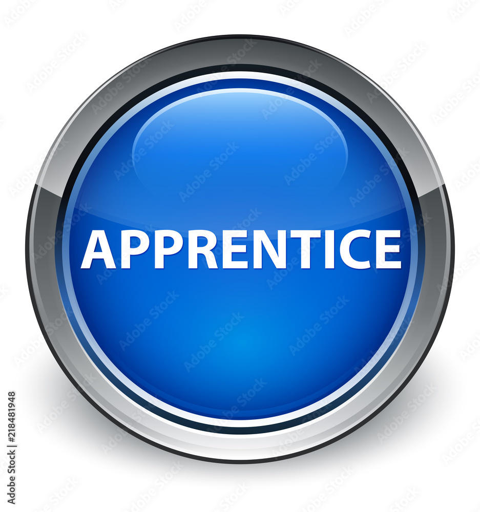 Apprentice optimum blue round button Apprentice optimum blue round button