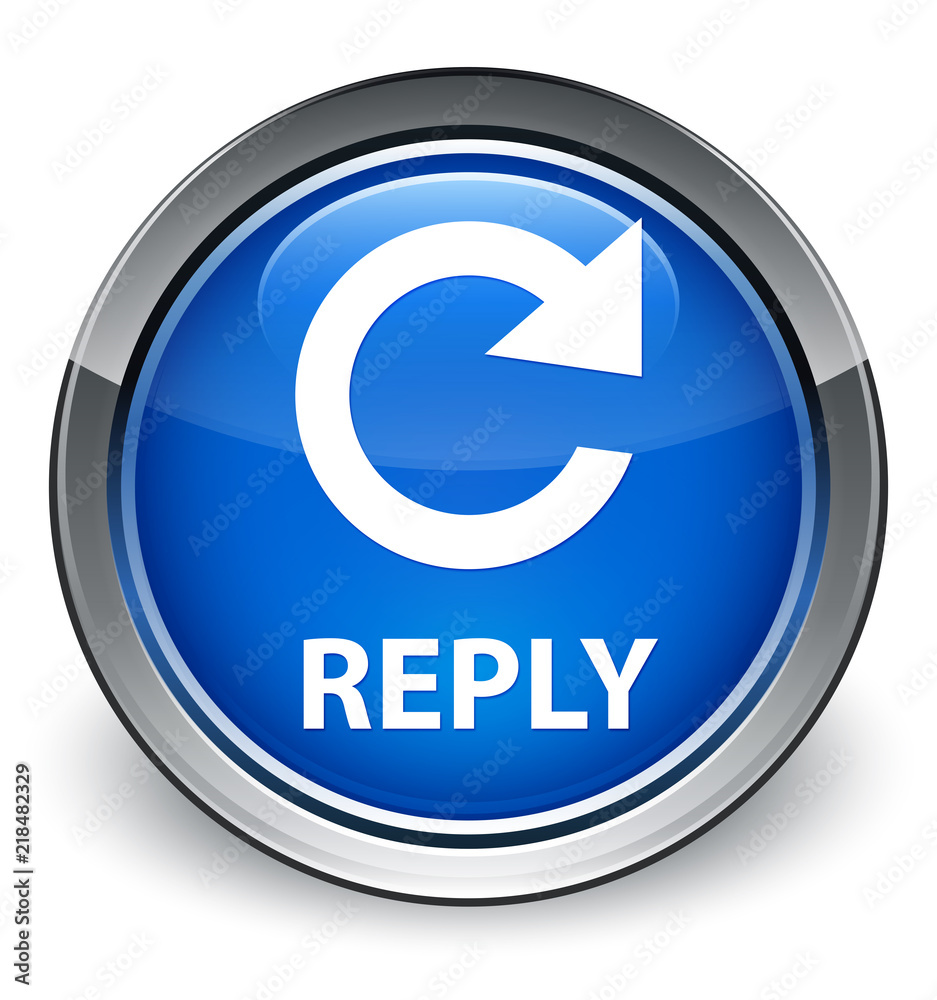 Reply (rotate arrow icon) optimum blue round button Reply (rotate arrow icon) optimum blue round button