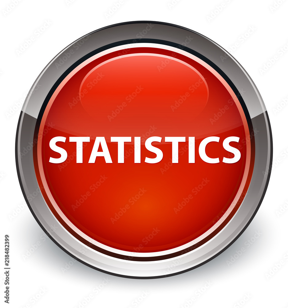 Statistics optimum red round button Statistics optimum red round button
