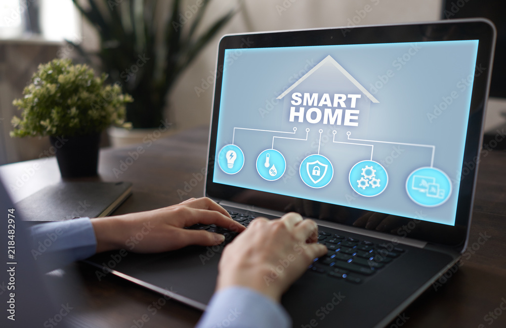 Fototapeta premium Smart home system, automation and iot concept.
