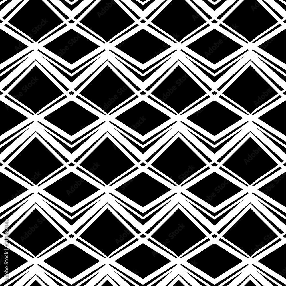 Seamless abstract geometric pattern. Mosaic texture. Zigzag texture. Textile rapport.