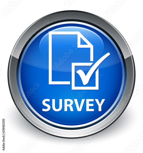 Survey optimum blue round button