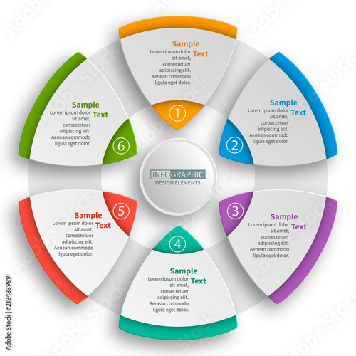 Abstract 3D Paper Infographics. Business template .Vector illustration