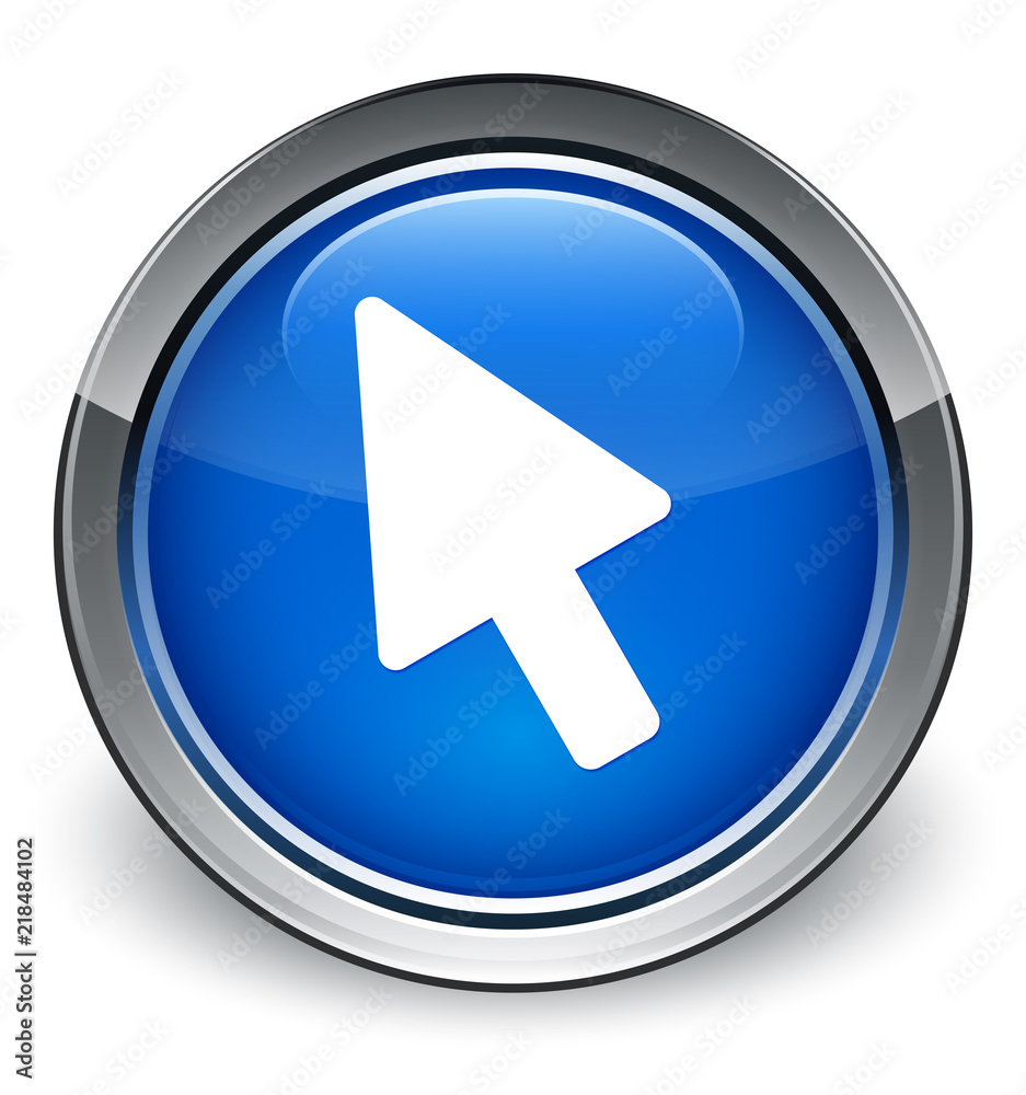 Cursor icon optimum blue round button Cursor icon optimum blue round button