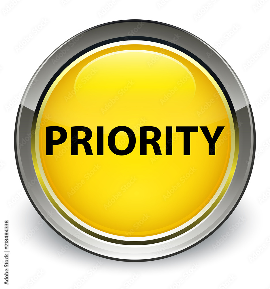 Priority optimum yellow round button Priority optimum yellow round button