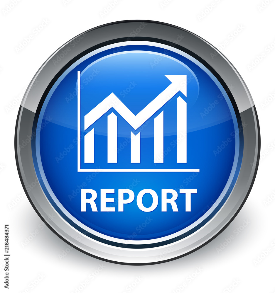 Report (statistics icon) optimum blue round button Report (statistics icon) optimum blue round button