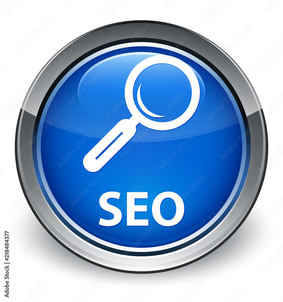 Seo optimum blue round button Seo optimum blue round button
