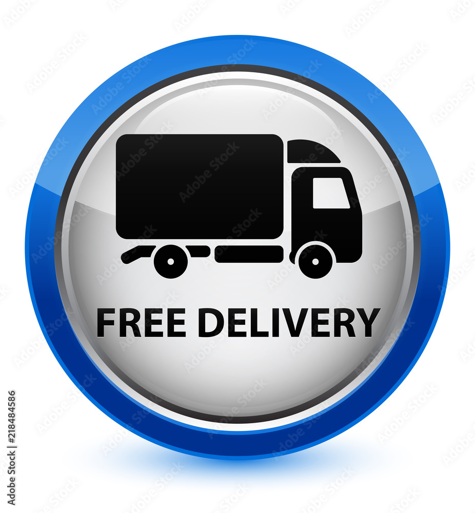 Free delivery crystal blue round button Free delivery crystal blue round button