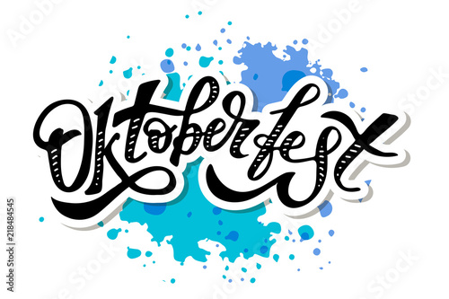 Oktoberfest lettering Calligraphy Brush Text Holiday Vector
