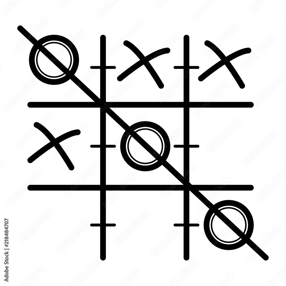 Hand drawn tic tac toe vector scribble icon Hand drawn tic tac toe vector scribble icon