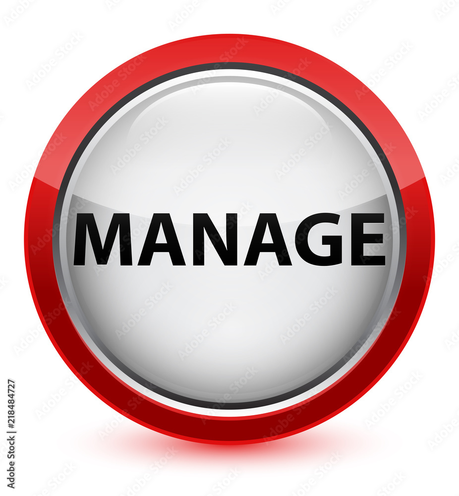 Manage crystal red round button Manage crystal red round button