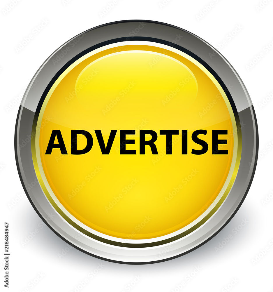Advertise optimum yellow round button Advertise optimum yellow round button