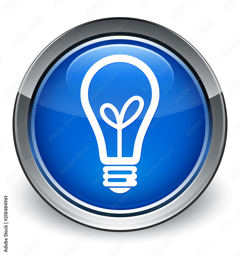 Bulb icon optimum blue round button Bulb icon optimum blue round button
