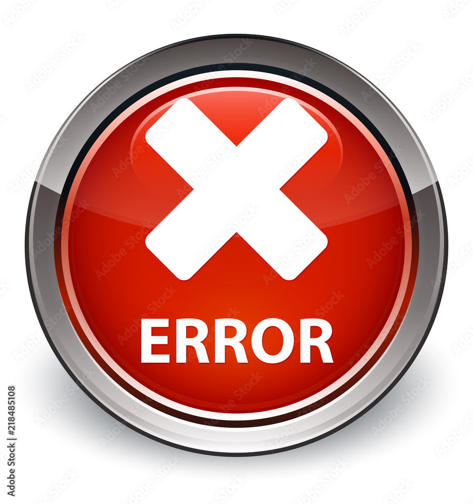 Error (cancel icon) optimum red round button Error (cancel icon) optimum red round button