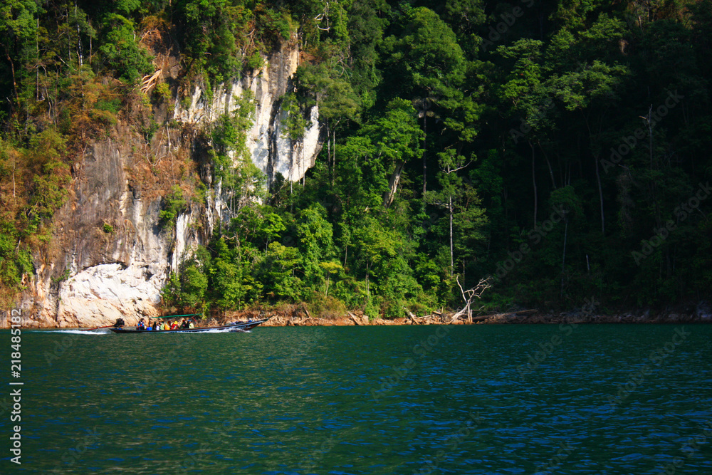 Forest on the Limestone Mountain and Blue sky at Thailand of sounth east Asia Forest on the Limestone Mountain and Blue sky at Thailand of sounth east Asia