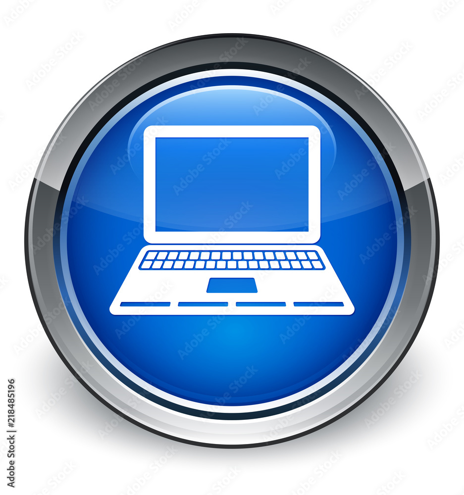Laptop icon optimum blue round button Laptop icon optimum blue round button