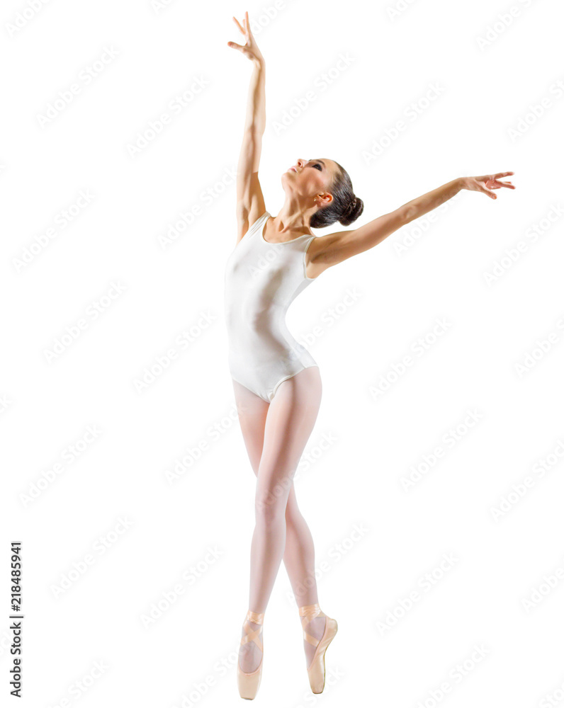 Fototapeta premium Young ballerina isolated
