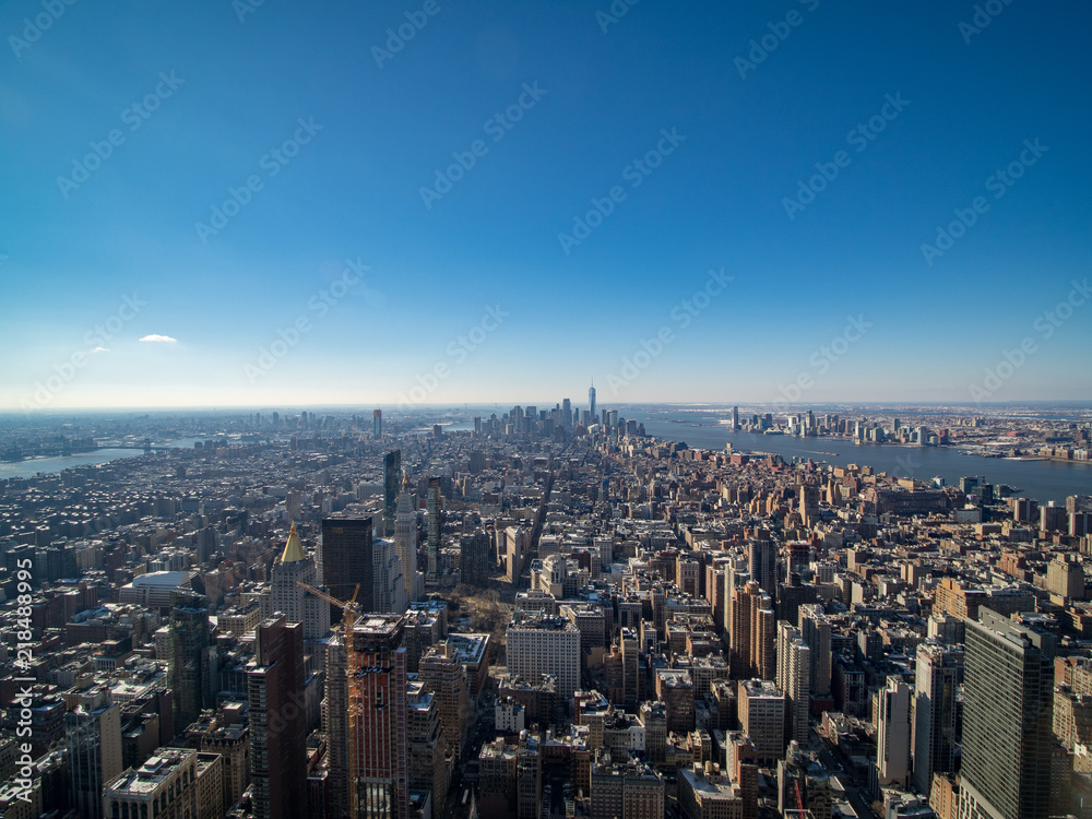 landscape from Empire State Building at New York City エンパイアステートビルからのニューヨークの景色