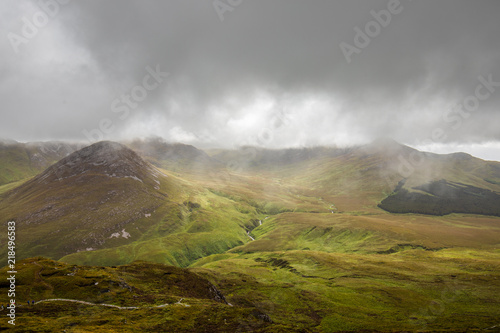 The view from the Peak of Connemara National Park, Galway, Ireland