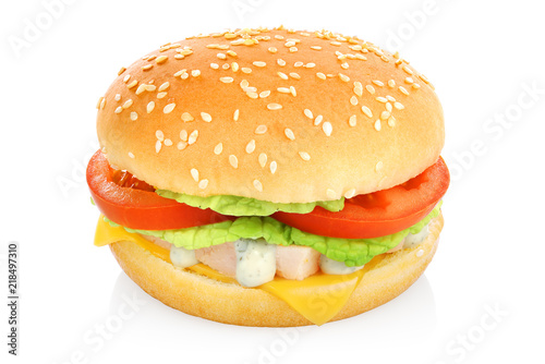 Wallpaper Mural Hamburger sandwich isolated Torontodigital.ca