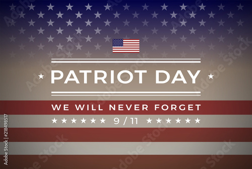 Patriot Day 9/11 September 11, 2001 banner vector background