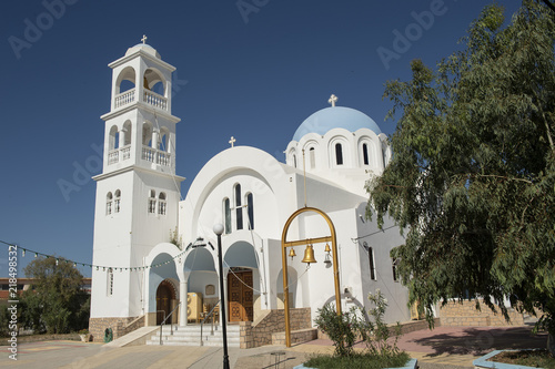 Orthodoxe Kirche "Agii Anargiri" im Dorf "Skala", auf der Insel "Angistri", Griechenland