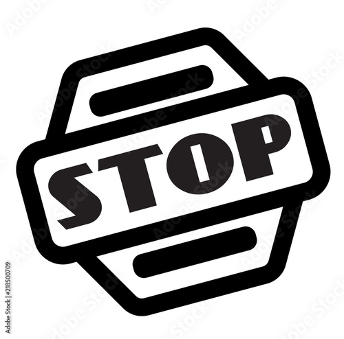 stop black stamp