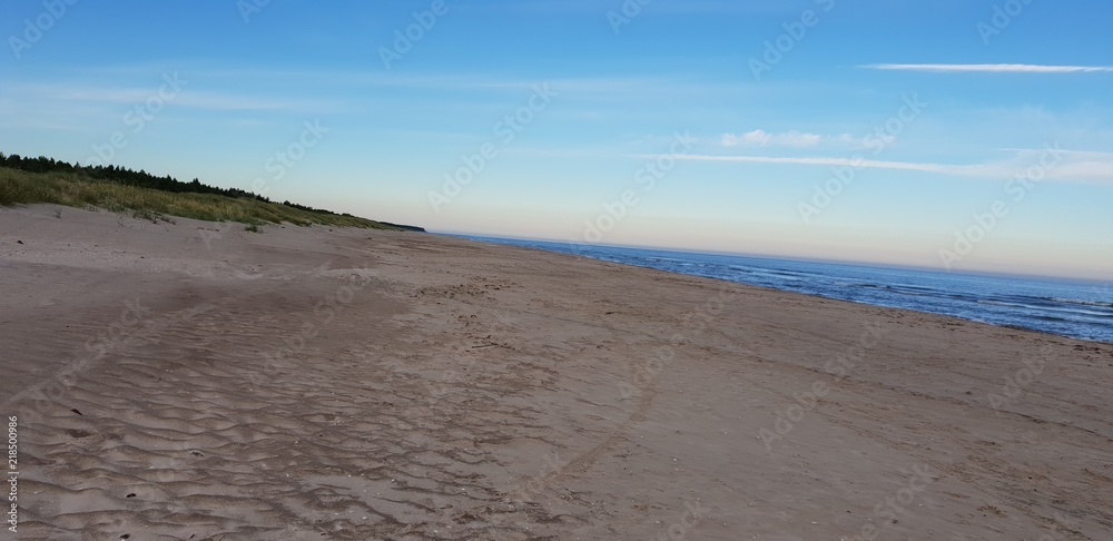 Baltic sea beach in the morning