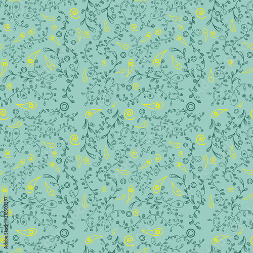 Great seamless patterns with floral element. Handdrawn pattern can be used as a wallpaper or for wrapping purpose
