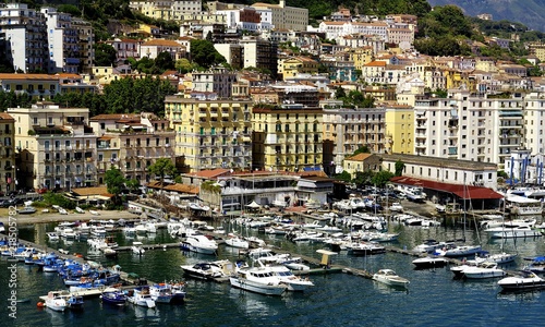 Apartments and the harbour of Salerno © drewrawcliffe