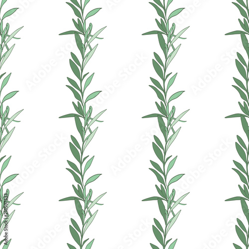 Leaves Seamless Pattern. Hand drawn Illustration.