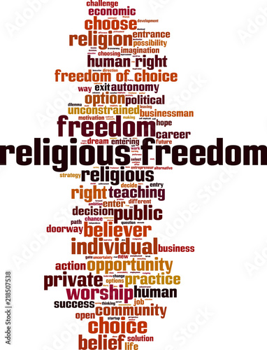 Religious freedom word cloud