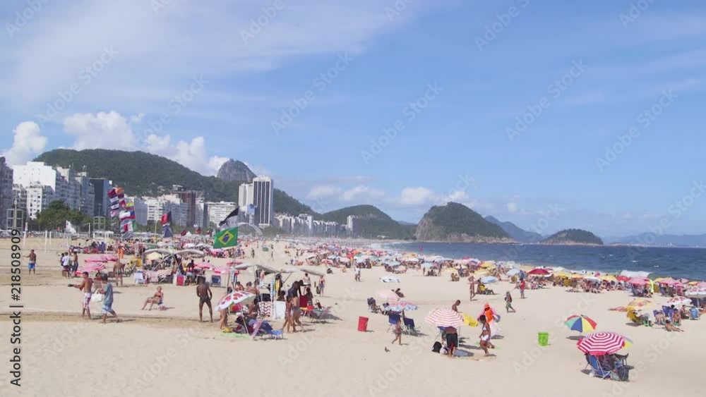 On a hot Summer day, Copacabana beach in Rio de Janeiro, Brazil. On a hot Summer day, Copacabana beach in Rio de Janeiro, Brazil.