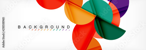 Circle abstract background, geometric illustration