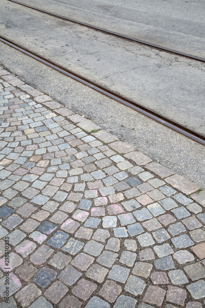 Tram Track and Cobble Stones, Malmo