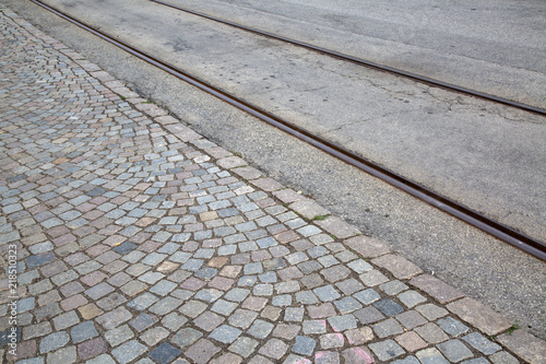Tram Track and Cobble Stones, Malmo,