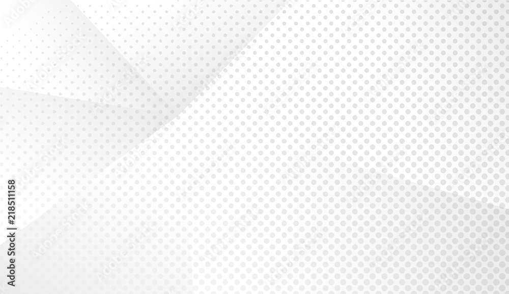 Modern halftone white and grey background. Design decoration concept for web layout, poster, banner