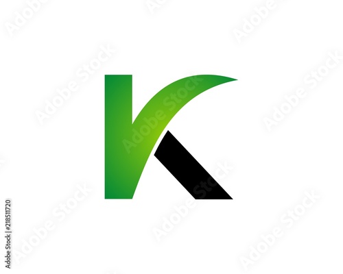 K letter logo design template 3