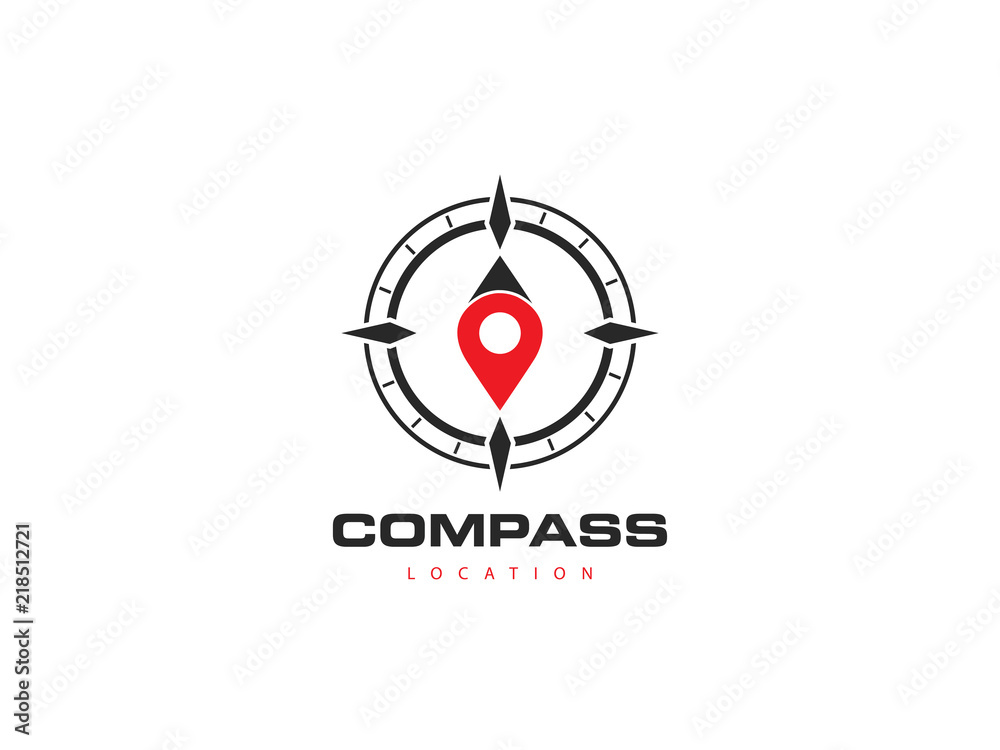 compass location logo, icon, symbol, design template compass location logo, icon, symbol, design template