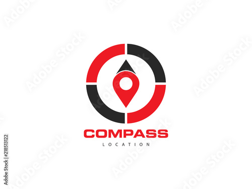 Free Download compass location logo, icon, symbol, design template  - GFXLoad